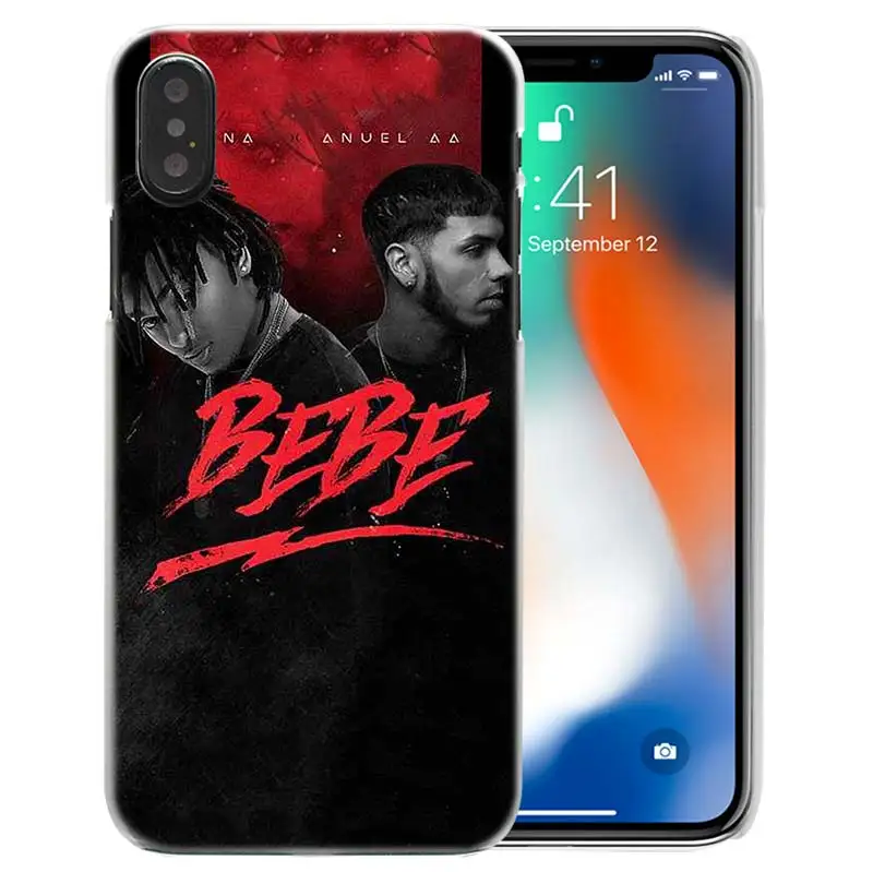 06 Чехол Singer для iPhone XS Max XR X 10 7 7S 8 6 6S Plus 5s SE 5 4s 4 5C Жесткий прозрачный пластиковый ПК Coque Cover Shell Anuel Aa Ozuna 11 - Цвет: 06