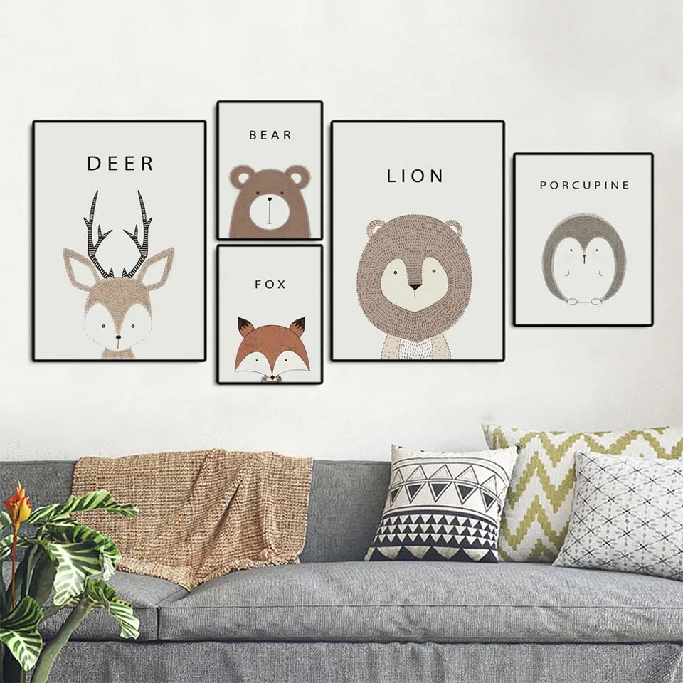 Настенный постер в скандинавском стиле рисунок на холсте с изображением