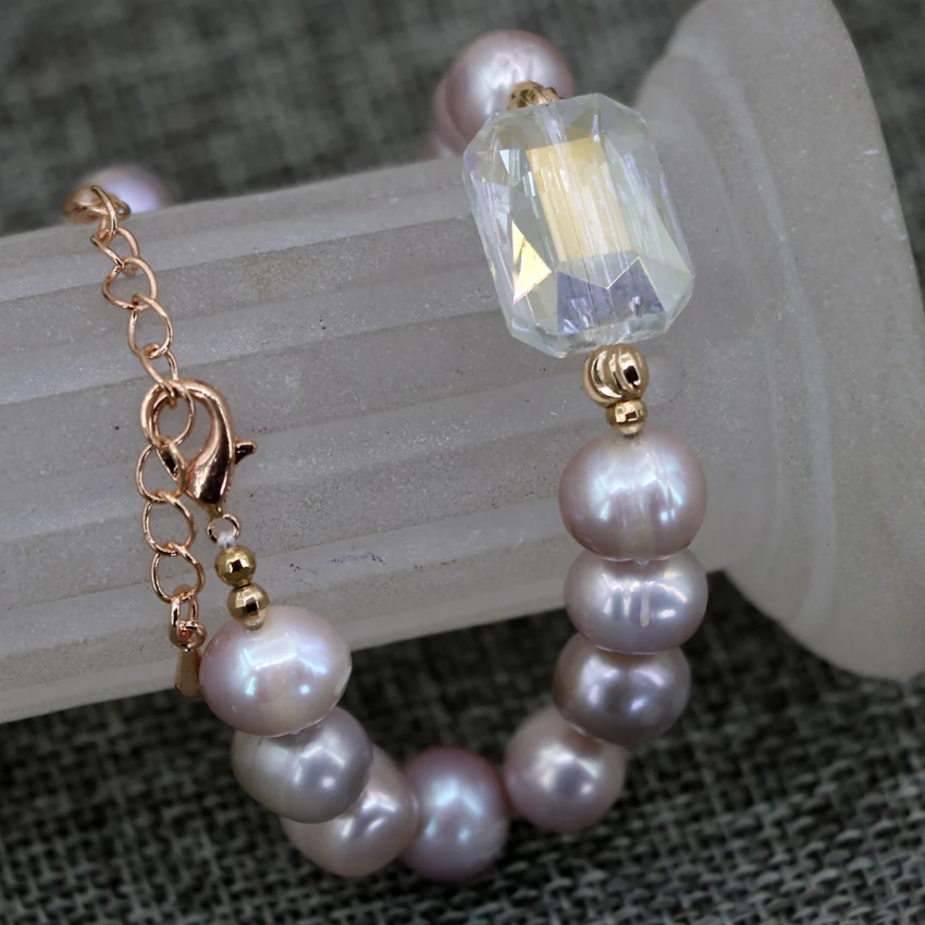 Оригинальный дизайн 9-10 мм природный фиолетовый пресной воды культивированный