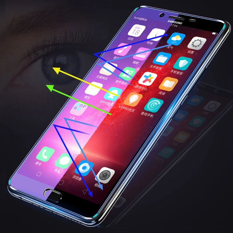 С уровнем твердости 9 H анти-Blu-Ray закаленное Стекло для samsung Galaxy J4 J6 A6 A7 A8 плюс J2 Prime J5 J7 Экран протектор Стекло защитная пленка