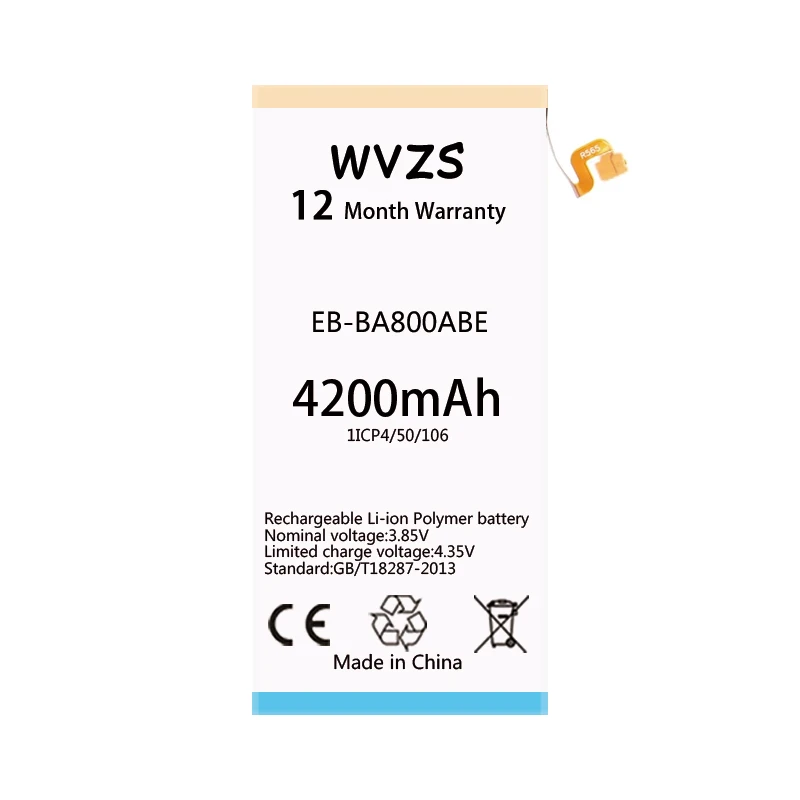Wvzs 4200 мА/ч Батарея для Samsung Galaxy A8 2015 A8000 A800F A800S A800YZ Аутентичные EB BA800ABE замена