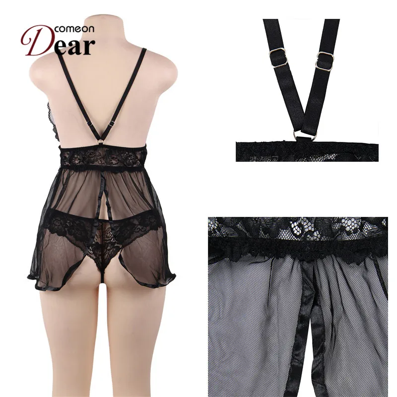 Comeondear Lenceria Mujer сексуальное нижнее белье с открытой спиной открытая спина без