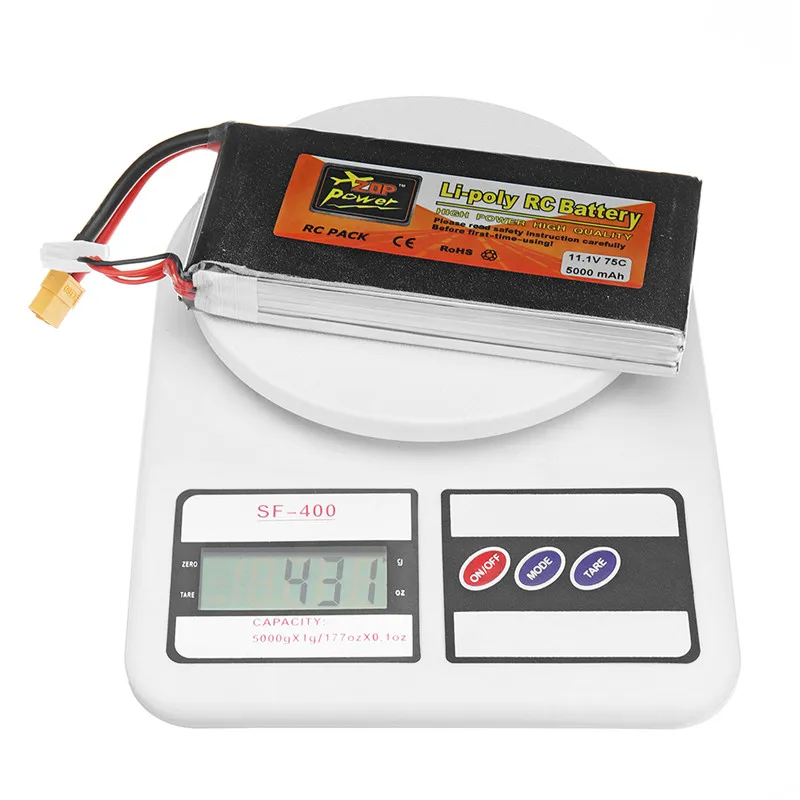 ZOP power 11,1 V 5000mAh 75C 3S Lipo аккумуляторная батарея W/XT60 Разъем для RC модели запчасть для мультикоптера аксессуары