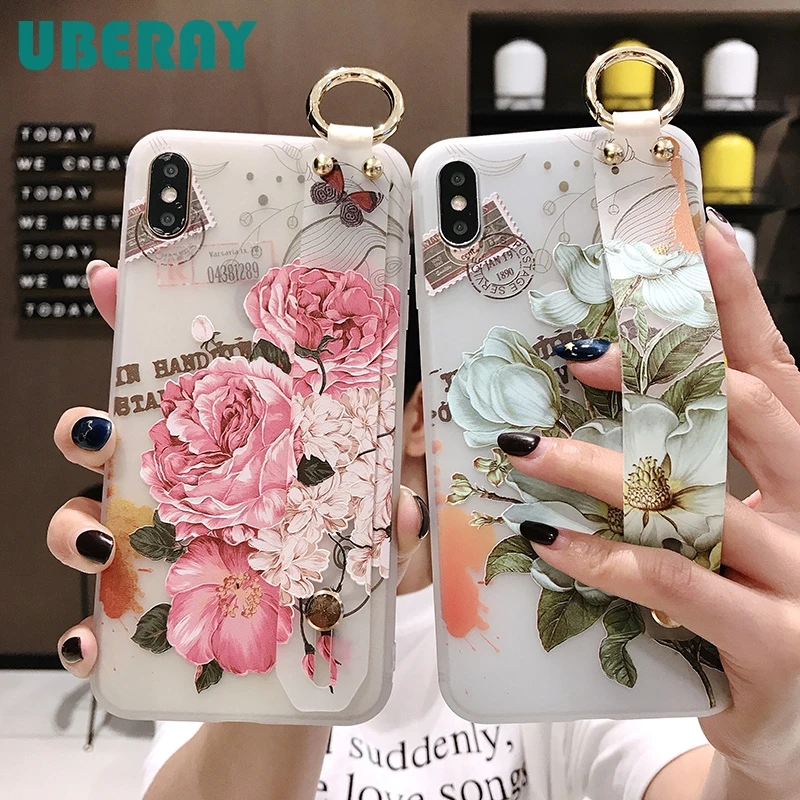 Мягкий чехол из ТПУ с ремешком на запястье для телефона Huawei P30 Pro P20 Lite P10 P Smart Plus Mate