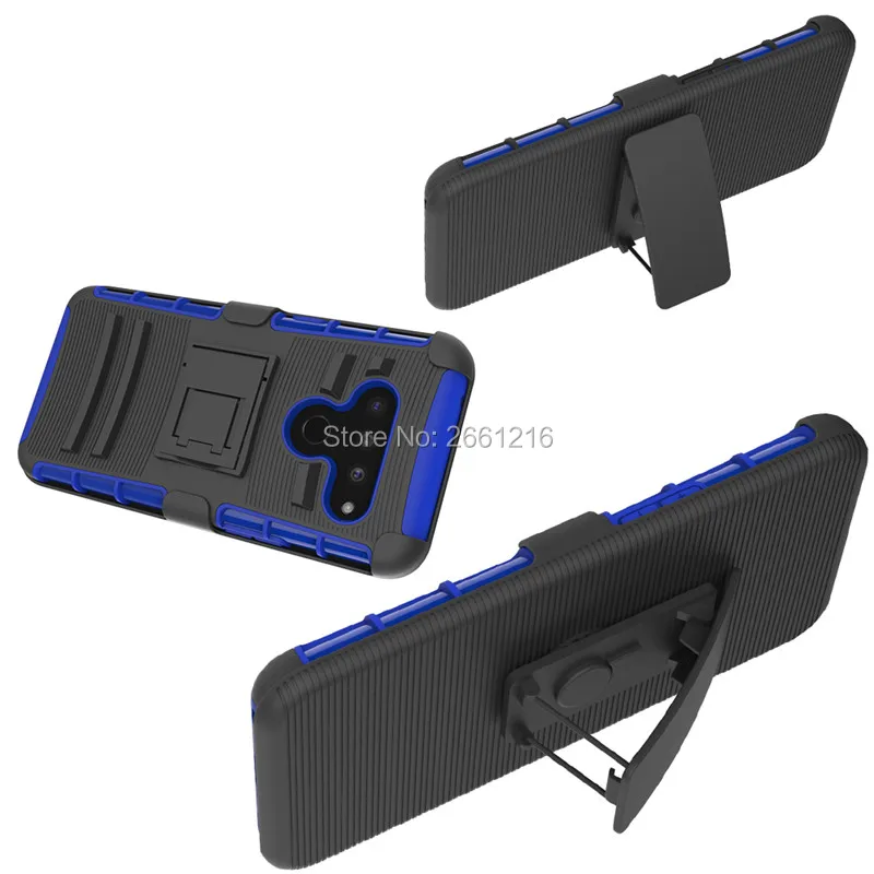 

For LG V50 ThinQ 5G 6.4" Shockproof 3 in 1 Hybrid Rubber Military Camo Armor Case Belt Clip Holster Stand Cover