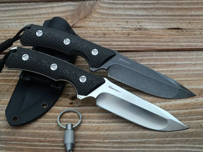 LW SEEKER 2 охотничий нож походные ножи для выживания 61Hrc сатин/камень мыть, VG-10 сталь углеродное волокно ручка с K оболочка