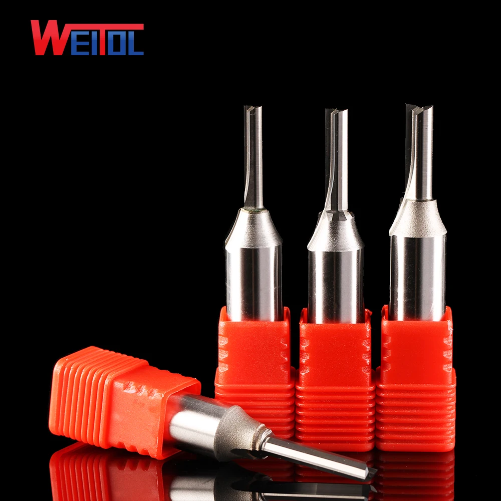 Weitol 1 шт. Вольфрамовая сталь 1/2 дюймов TCT фреза с прямым хвостовиком резьба по дереву Инструменты ЧПУ гравировка бит Концевая фреза