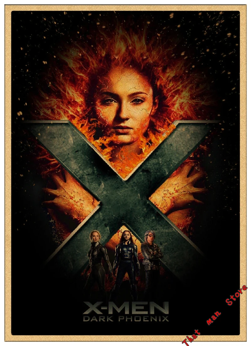 Новый 2019 X-Для мужчин: черный Феникс постер фильма фоновая фотография в стиле