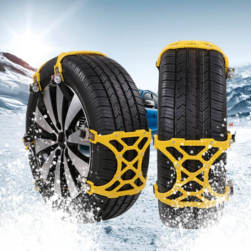 

1 set 6pcs Universal Auto Car Snow Anti-skid Chains Winter Snow Chains Vehicles Wheel Antiskid Non-slipping Tire For 155-285mm