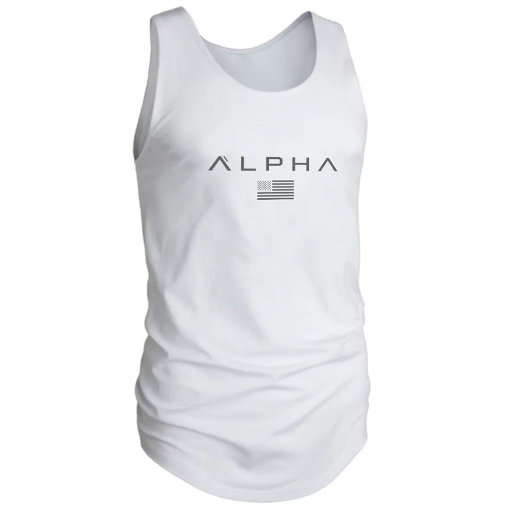 picture color ALPHA/ Новое поступление, Спортивная майка с капюшоном для фитнеса, модная футболка heren kleding Losse ademende mouwloze, рубашка, жилет - Цвет: picture color