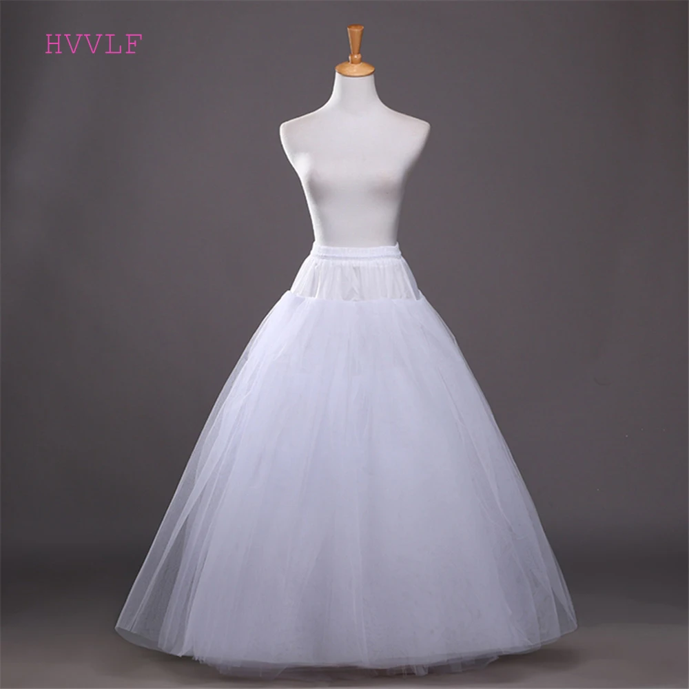 

4 Layers Ball Gown Petticoats Womens White Hoopless Underskirt Wedding Petticoat Slip Crinoline Bridal Wedding Accessories