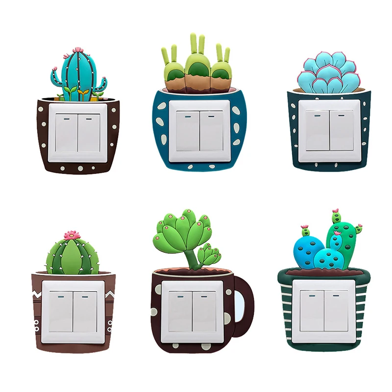 Настенные наклейки ВКЛ ВЫКЛ светящиеся световые переключатели на выходе для