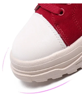 Aleafalling/женские зимние ботинки на шнурках теплые милые кроссовки для студентов