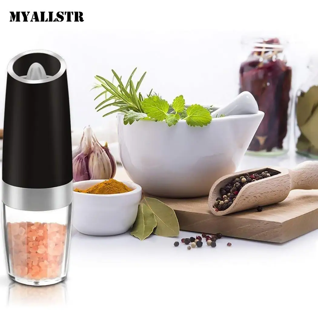 Электрическая индукционная мельница для перца и соли светодиодный перец морская