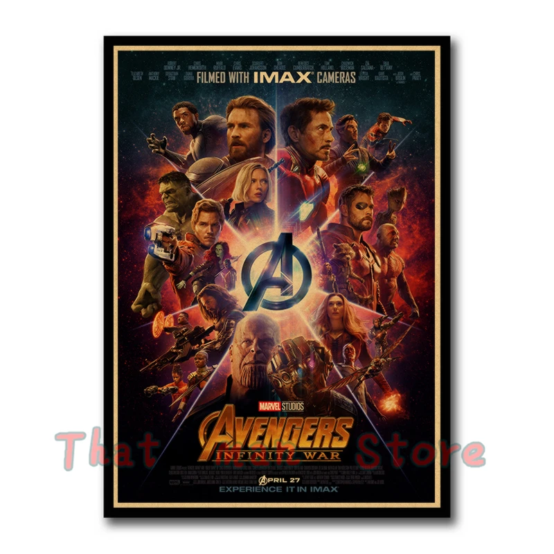 Marvel Фильм Мстители Бесконечность войны танос стражи постер стены Painitng для комнаты прозрачная художественная картина Наклейка на стену без рамки