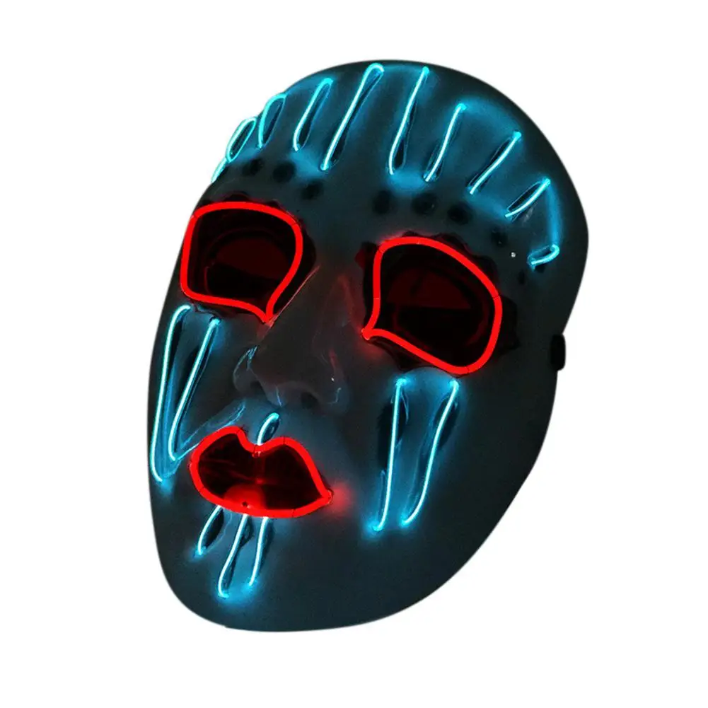 mrwonder Women Men Unisex Halloween Mask LED Light Up EL Wire Cosplay for Festival Party Costume | Тематическая одежда и