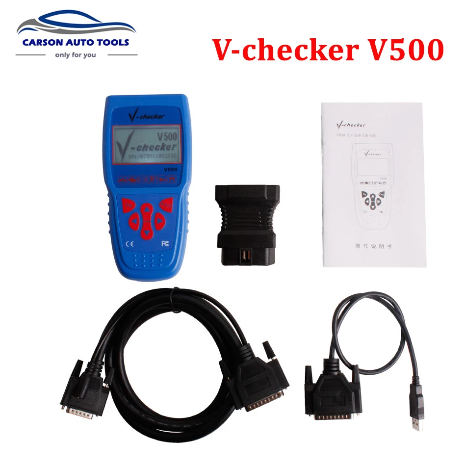 

2016 Top V-Checker V500 Super Car Diagnostic Equipment V checker code reader 20 languages decoding function