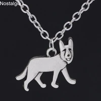 nostalgia wolf dog charms necklace pendant antique animal trendy jewelry making 2018