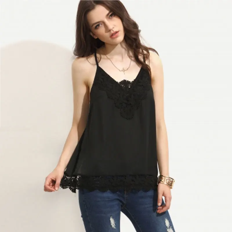 MYUSKO Back Lacing Split Low Collar Backless Deep V Neck Sexy Black Casual Gray Top Women White Camis Loose Slim Tank Tops | Женская