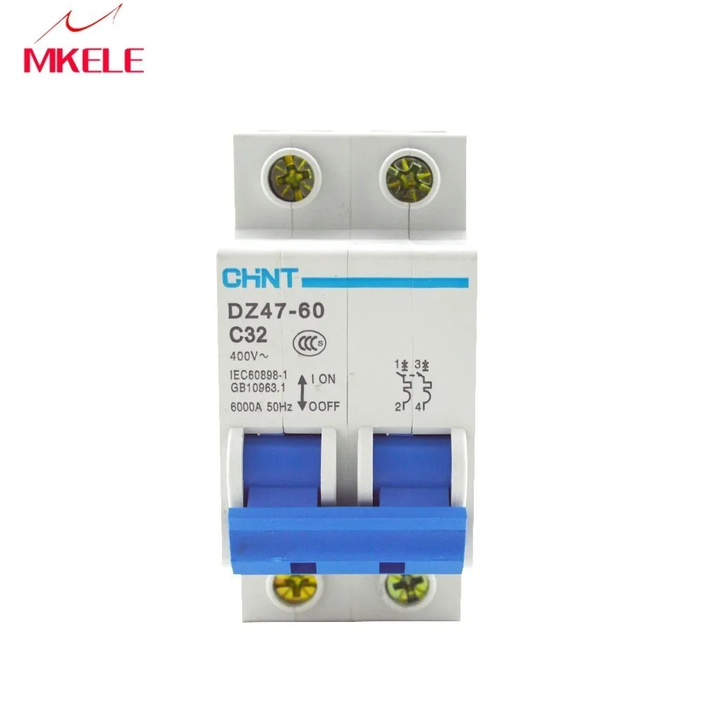 

Chint air switch GFCI home empty open air switch Miniature Circuit Breaker DZ47-60 2P C32
