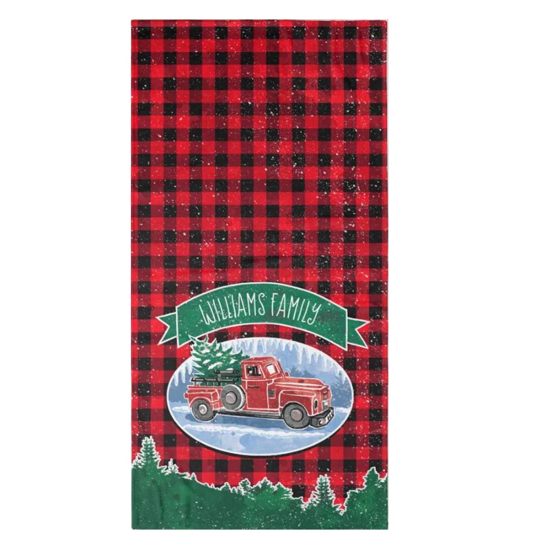 Новинка красный грузовик персонализированное имя семьи Рождество банное