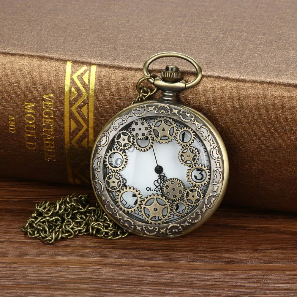 G Винтажные карманные часы с цепочкой Ретро самые большие карманные часы ожерелье для Дедушки подарки для папы reloj de bolsillo relogio de bolso - Цвет: G