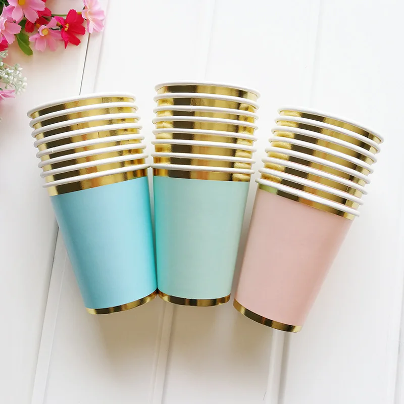 Набор однотонной посуды ipalmay бумажные десертные тарелки кофейные чашки