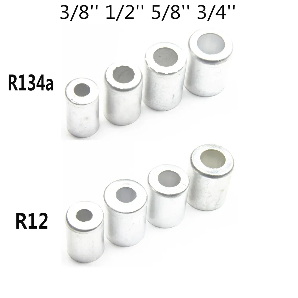 40 шт. 3/8 ''1/2'' 5/8 ''3/4'' R134a/R12 Универсальный Автомобильный АдаптерАлюминиевые Фитинги Шланг Подключен Автомобильный Кондиционер Модернизации Комплект Деталей