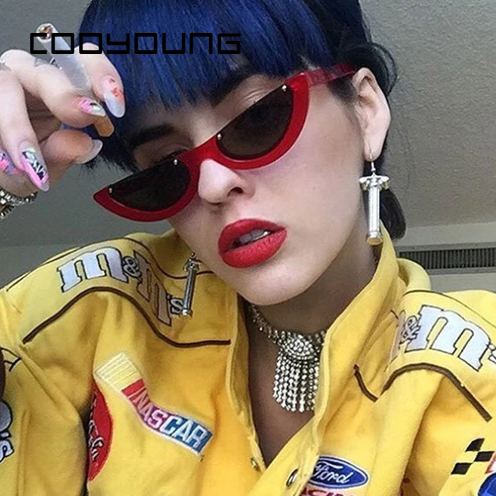 Солнцезащитные очки COOYOUNG кошачий глаз UV400 женские маленькие винтажные солнечные