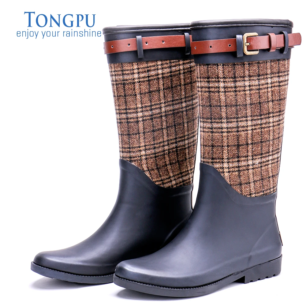 TONGPU женские длинные резиновые сапоги 242 543|designer rain boots|fashion bootsrain boots |