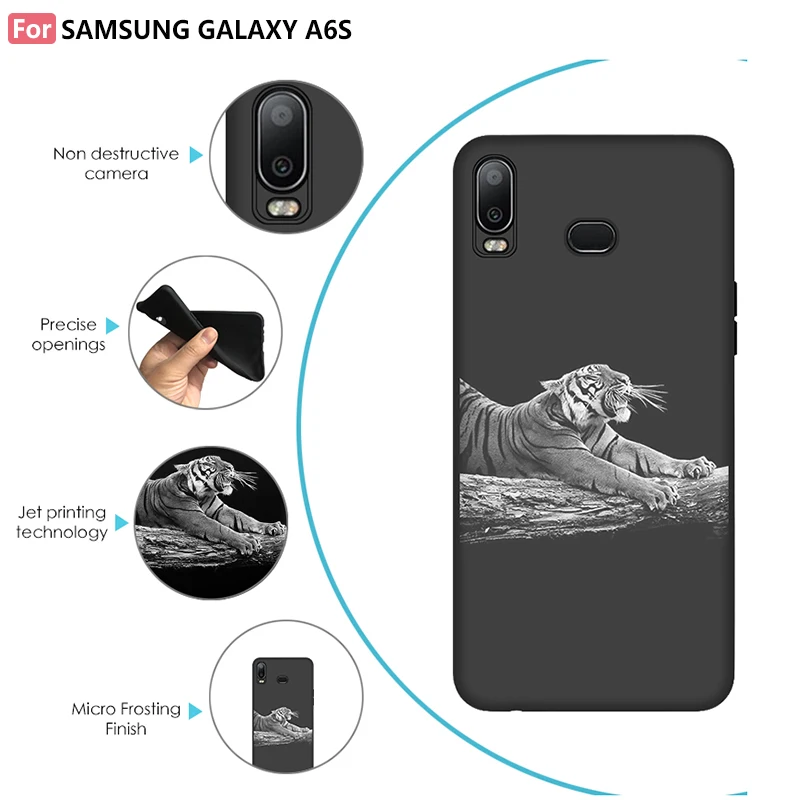iTien Elegant Cartoon Design style Silicone Protect Case For Samsung Galaxy A6S Cover Gel Skin Printing Rubber Pouch Shell |