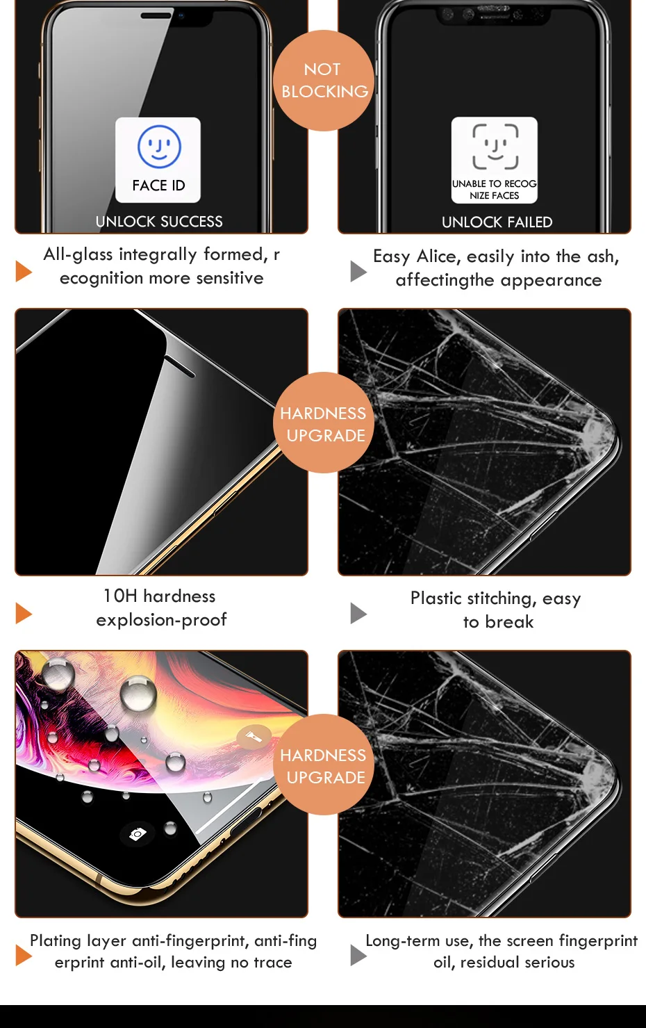 1-3 шт 15D Защитное стекло для iPhone X XR XS MAX полное покрытие для iPhone 8 7 6 6s защита экрана стекло на iPhone XR пленка
