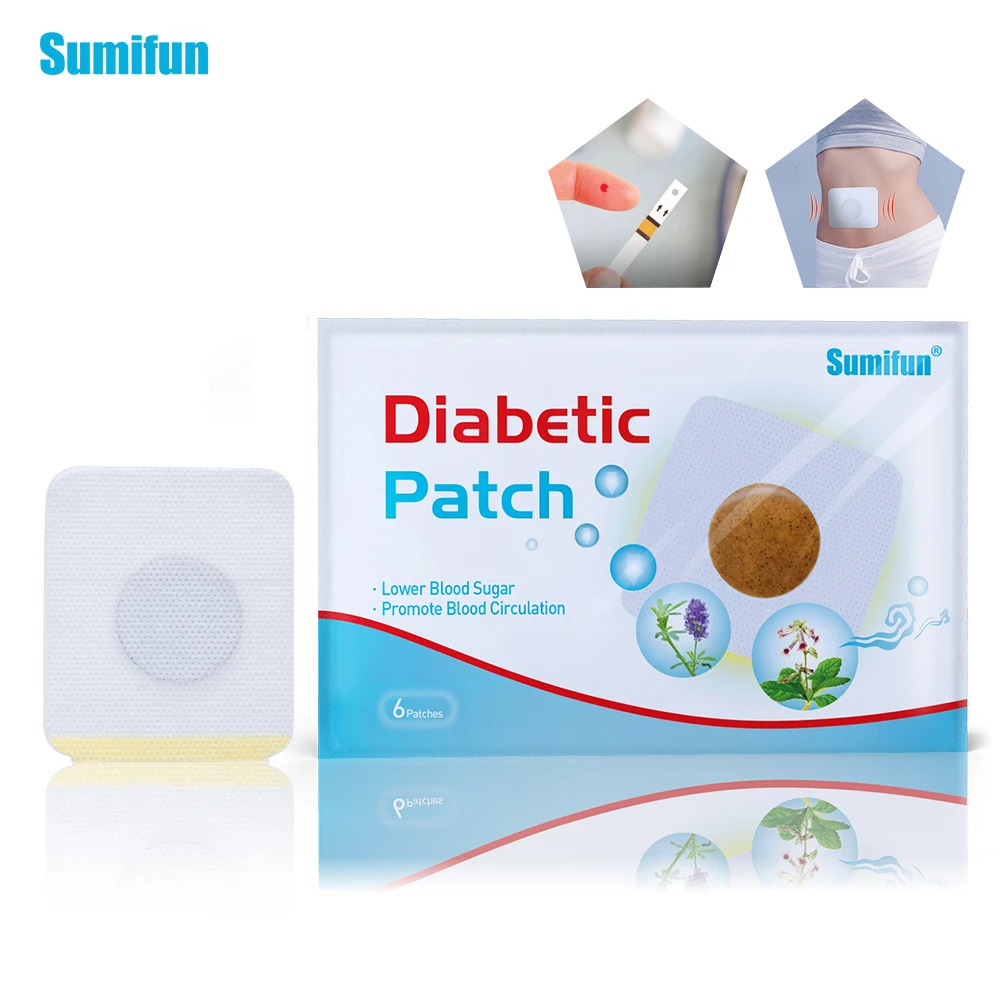Sumifun 6 шт. диабетический пластырь китайский натуральный травяной стабилизирует баланс сахара в крови содержание глюкозы Диабет Штукатурка K03801