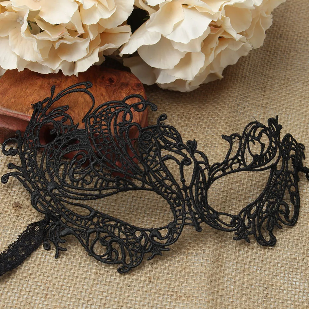 Сексуальная Женская Цветочная кружевная вышивка ажурная полумаска для глаз