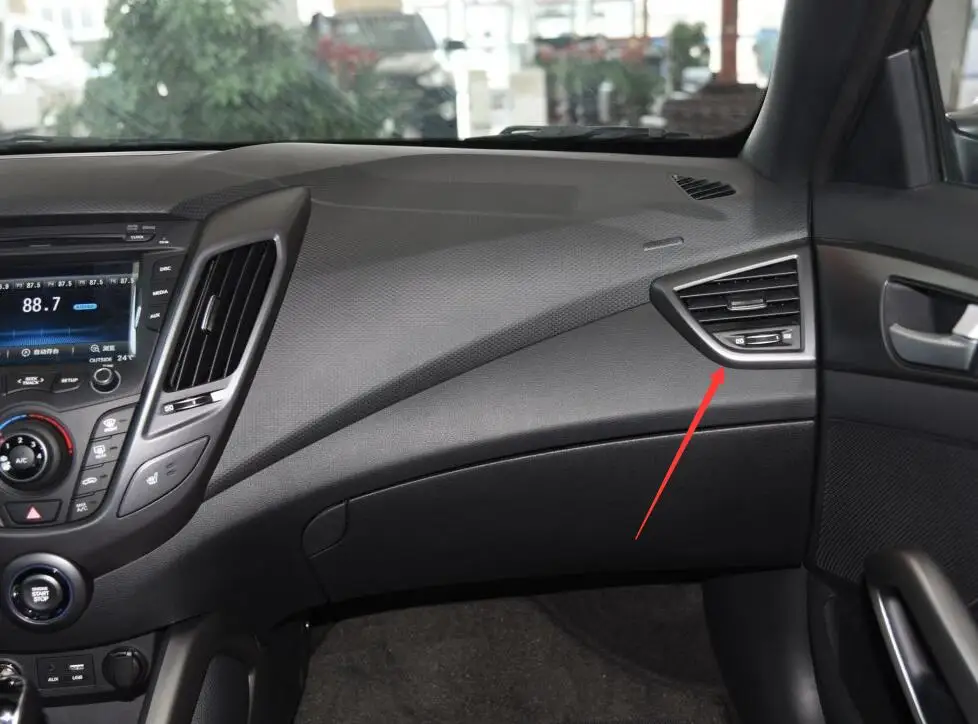 Аксессуары для салона автомобиля Veloster Air Con углеродное волокно объемное покрытие