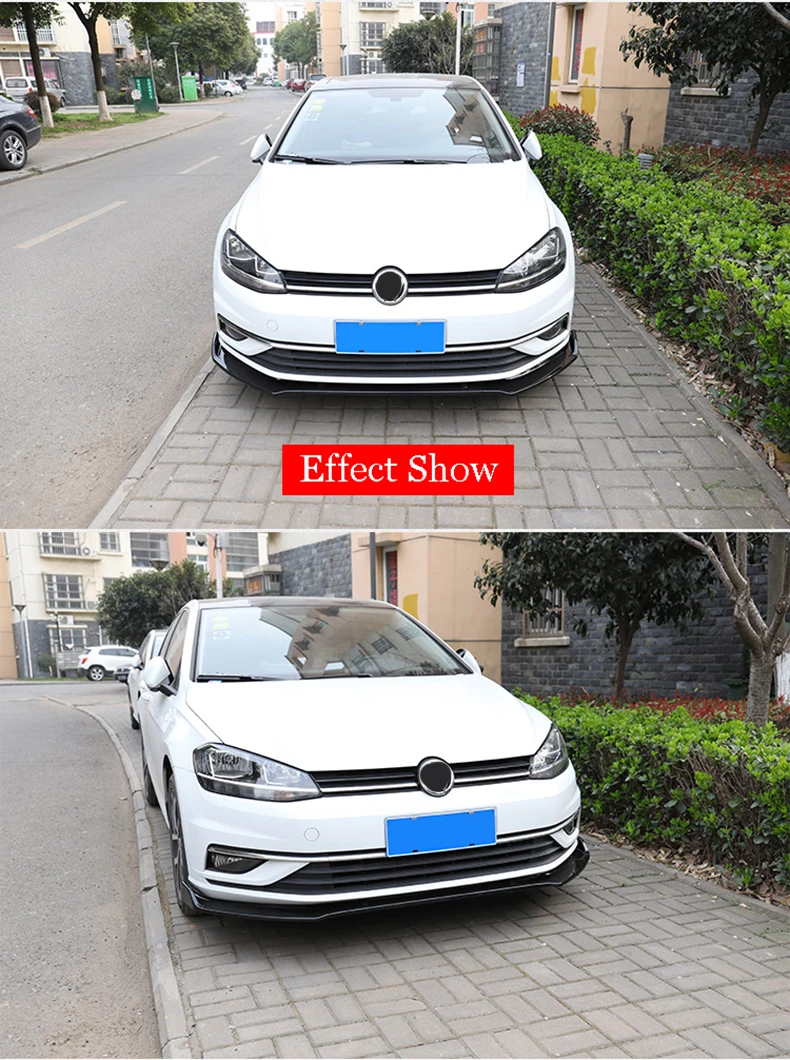 Для VOLKSWAGEN Golf 7 MK7 2013- передний бампер для губ рассеиватель кузова Комплект нижний бампер спойлер Защитная крышка отделка автомобиля Стайлинг