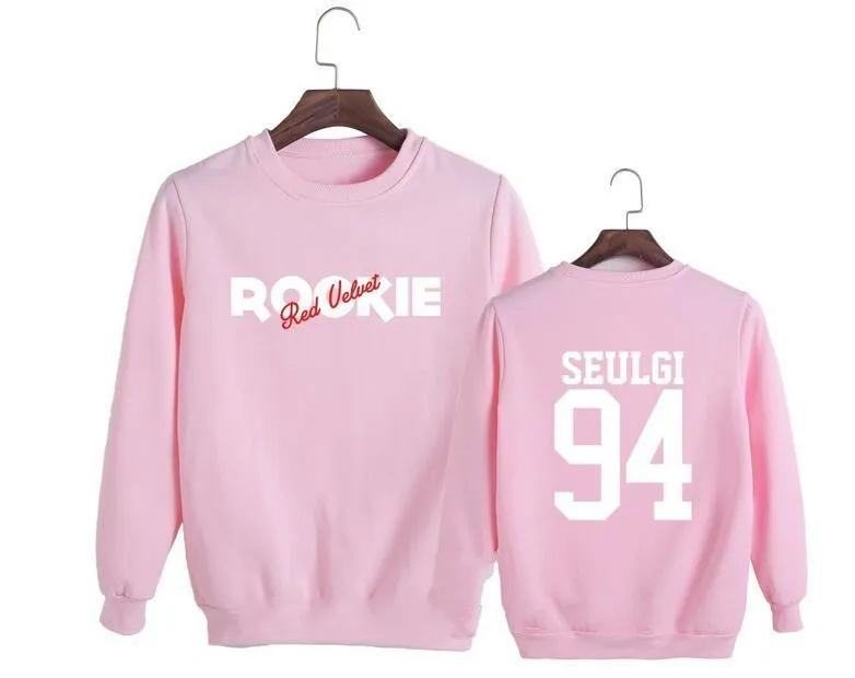 2018 черный бархат серии mini4 ROOKIE с круглым вырезом harajuku Толстовка каваи kpop Розовый