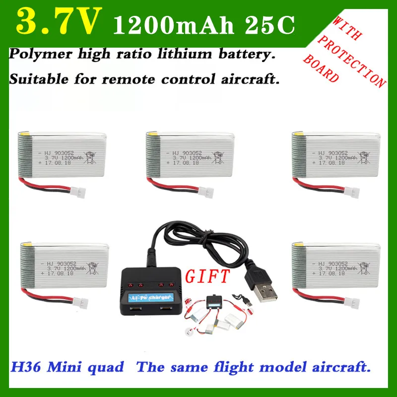 5 шт. 3 7 В 1200 мАч 25C RC Lipo аккумулятор для 1306 Udi U816 U830 F180 FY530 Li Po батареи вертолета XH SM