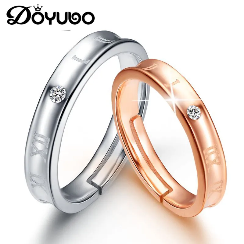 DOYUBO простой любителей 925 пробы Серебряные кольца для Для мужчин и женщин