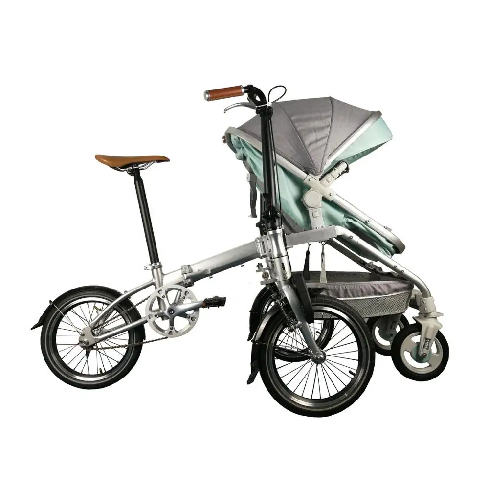 blue Рекреационный родитель-ребенок складной велосипед круизер велосипед Pedicab для матери и ребенка, родитель-ребенок велосипед, 2 в 1 детская коляска - Цвет: blue