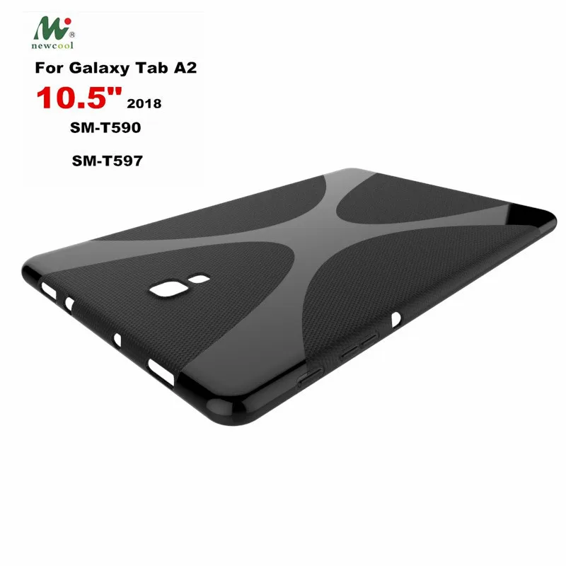 X Мягкие силиконовые формы Задняя накладка чехла из ТПУ для Samsung Galaxy Tab A A2 10 5 &quotT590