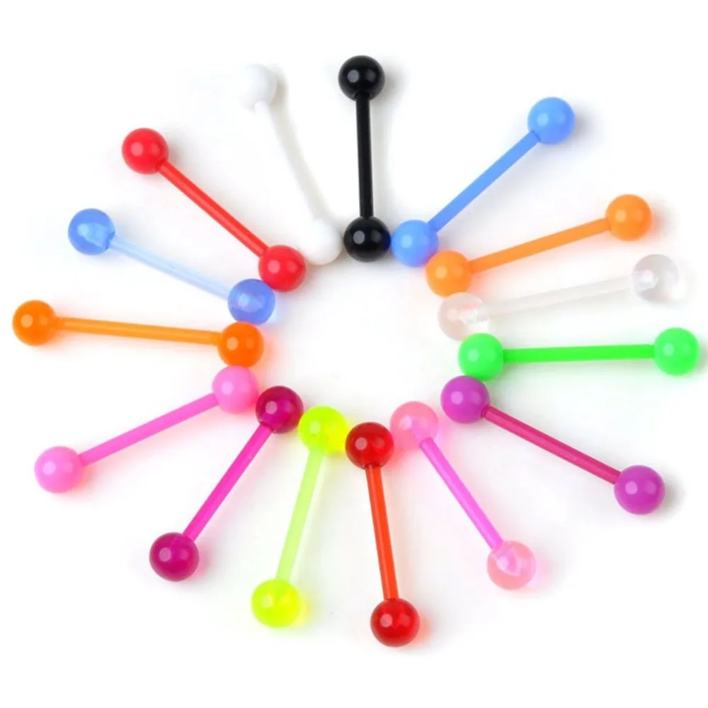 6 шт. гибкие стержни для пирсинга языка| |