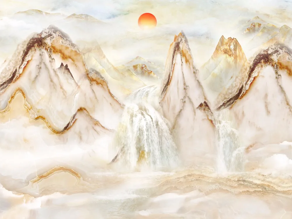 Шторы для фотографий с китайским принтом драпировки прозрачные 3d-занавески