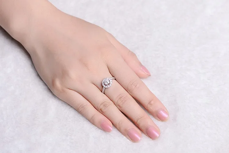 ZOCAI 1.0ct сертифицированных настоящий бриллиант обручальное кольцо 18 К белого золота кольцо с бриллиантом W05486