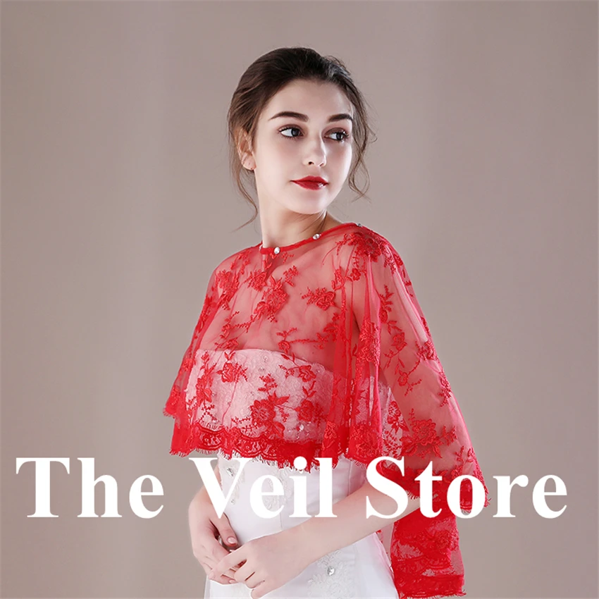 Белое и красное кружевное свадебное болеро накидка для женщин вечеринки Chaqueta de