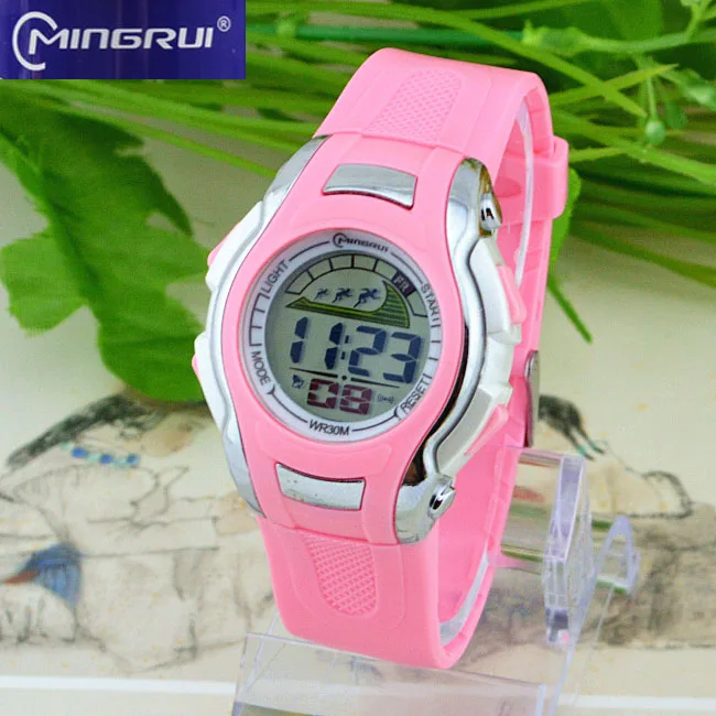 Модные цифровые часы спортивные с будильником секундомером Мультяшные 30 м