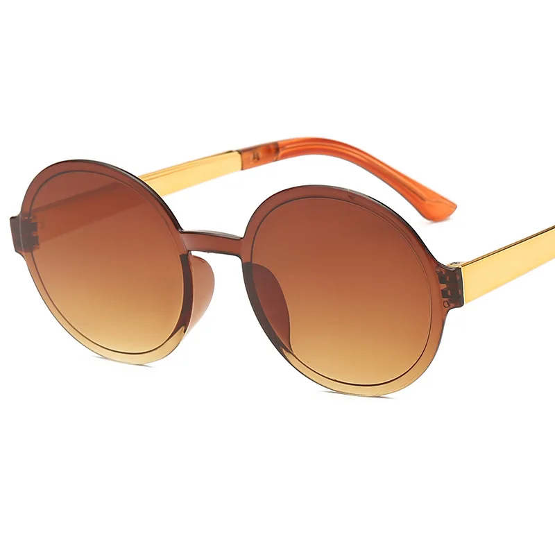 Женские круглые солнцезащитные очки MINCL большие прозрачные розовые без оправы NX |