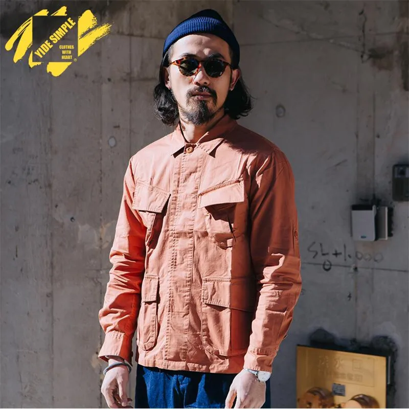Винтажный Японский стиль новинка 2021 весна осень модные ретро куртки мужская