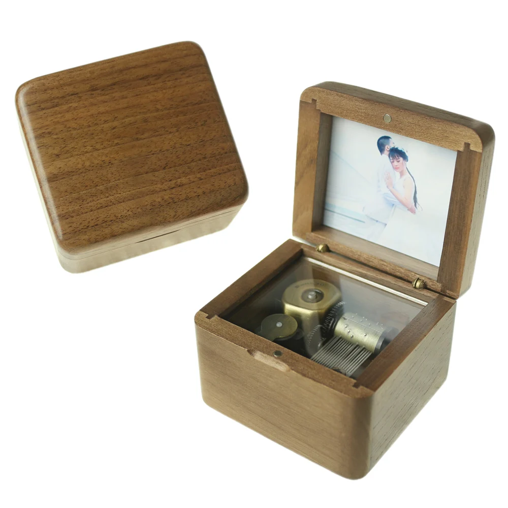 Деревянная фоторамка ручной работы ROSIKING музыкальная шкатулка мое сердце с