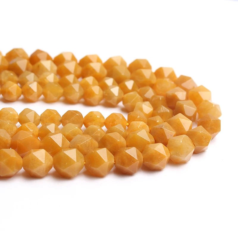 

Faceted Citrine Quartz Round Beads Natural Stone Beads For Jewelry Making Bracelet 6/8/10/12mm 15inches